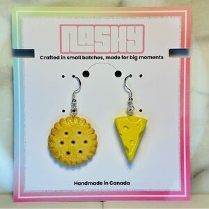 Cheese & Cracker - Handmade Earrings
